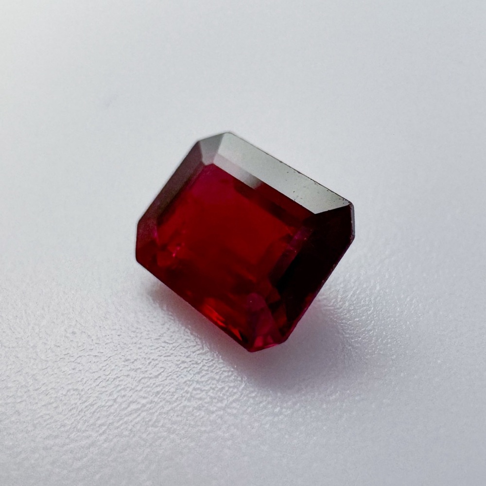Natural Ruby Emerald-Cut Eye Clean Red Ruby July … - image 5